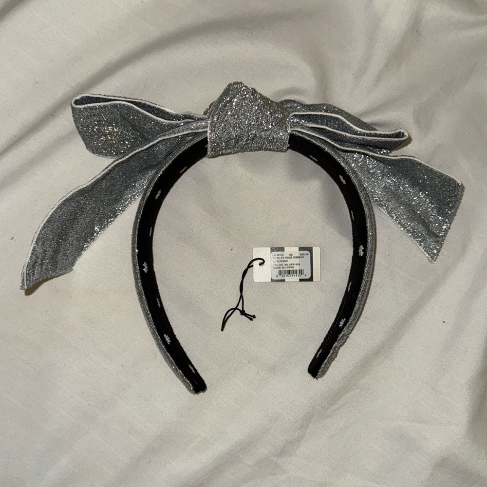 Lele Sadoughi Silver Sparkle Shirley headband